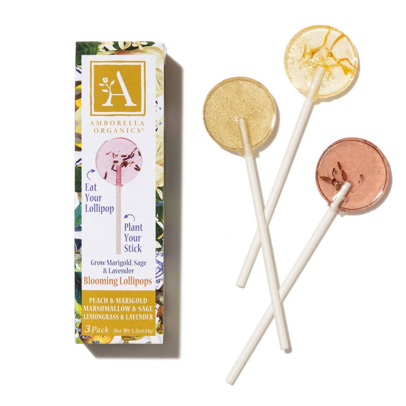 Amborella Organics Seed-Bearing Lollipop Beneficial Bee & Butterfly: Attract Pollinators, Grow Herbs/Flowers