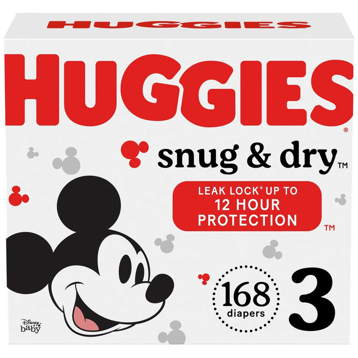 Huggies Snug & Dry Baby Disposable Diapers Huge Pack - Size 3 - 144ct