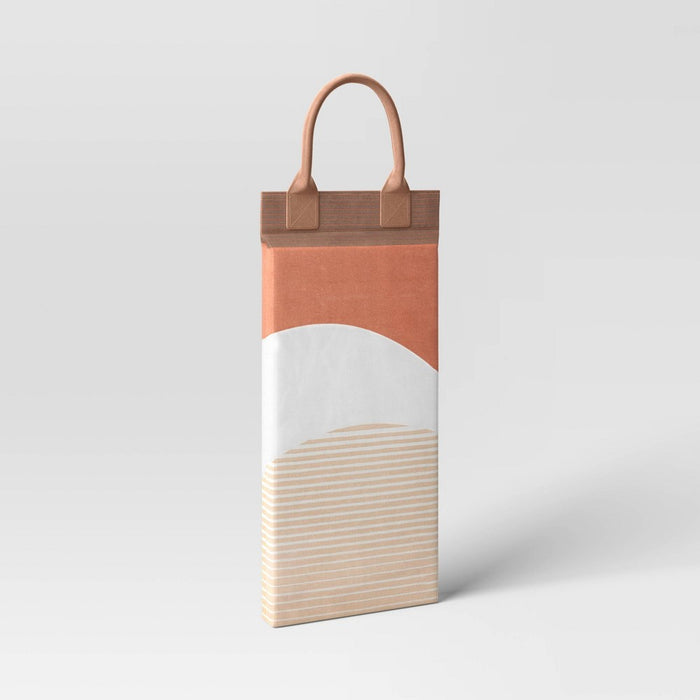 Padded Outdoor Garden Kneeler White Terracotta Orange and Tan - Threshold Comfort Cushion, Easy Carry Handle