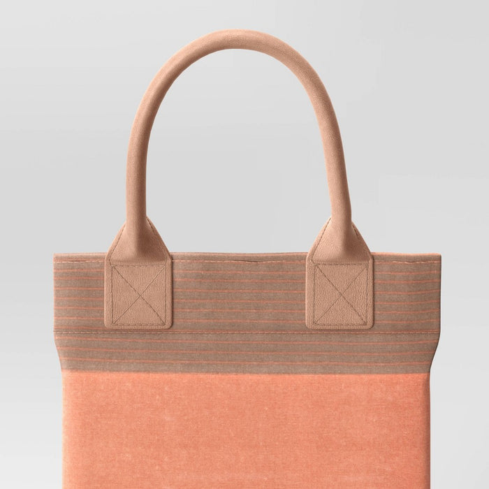 Padded Outdoor Garden Kneeler White Terracotta Orange and Tan - Threshold Comfort Cushion, Easy Carry Handle