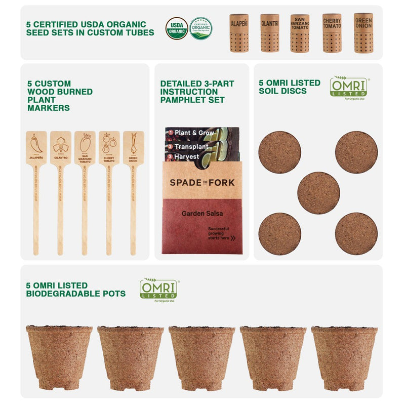 Spade to Fork Organic Garden Salsa Kit