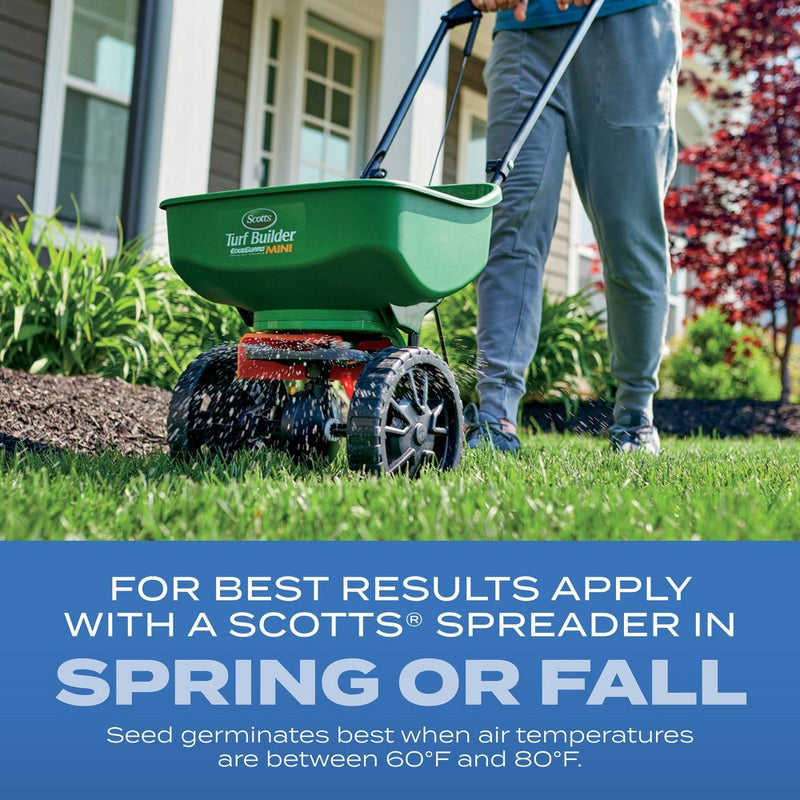 Scotts Turf Builder 2.4lbs Grass Seed Sun and Shade Mix: Lawn Overseeding, Soil Improvement, Quick Germination