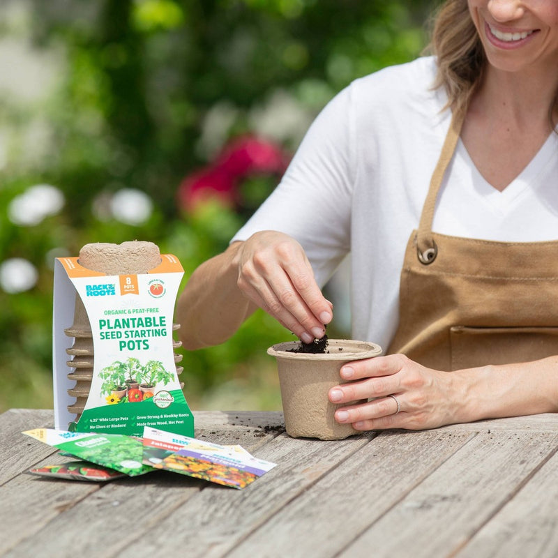 Back to the Roots 8pk Organic & Peat Free Plantable Seed Starting Pots