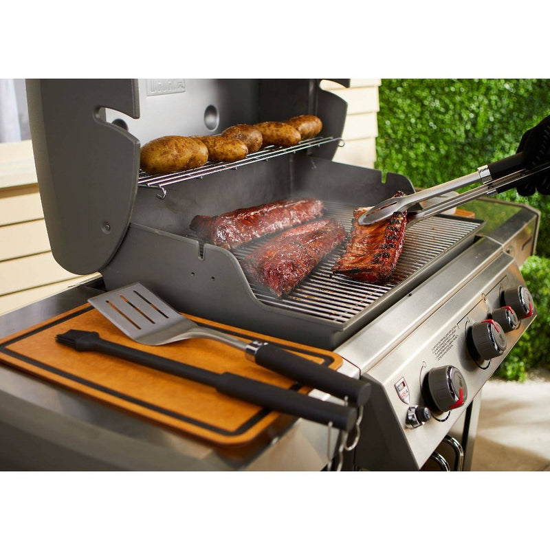 Weber 3pc Precision Grill Tool Set Black: Corrosion-Resistant, Silicone Handles, Outdoor Cookware (LOCAL PICKUP ONLY)
