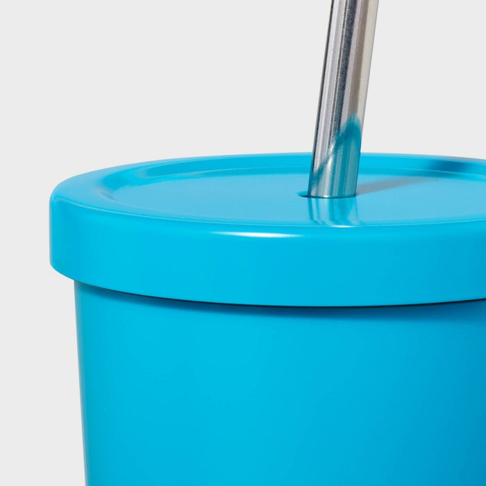 20oz Stainless Steel Tumbler with Straw Teal - Sun Squad