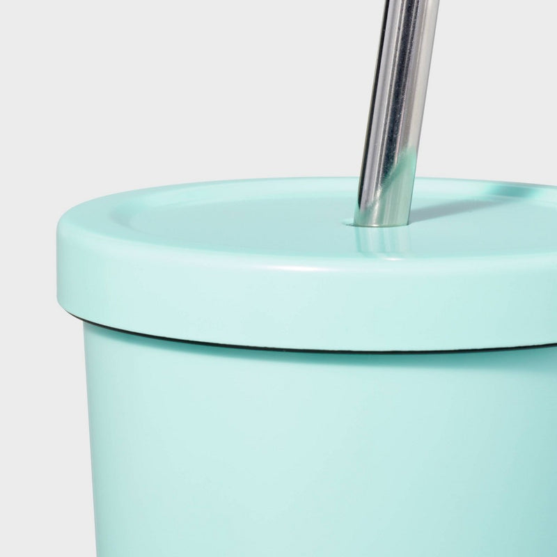 20oz Stainless Steel Tumbler with Straw Mint Green - Sun Squad