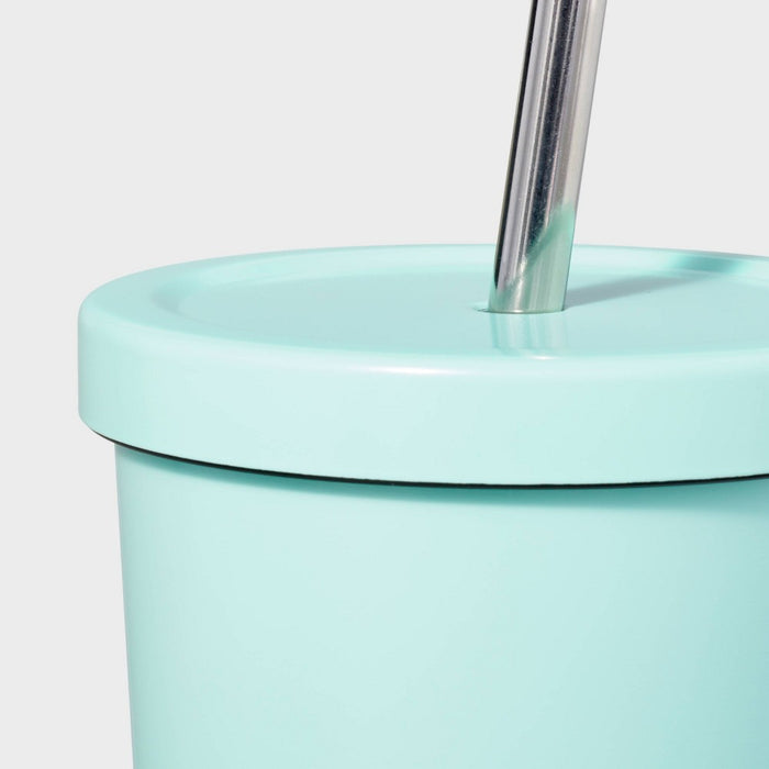 20oz Stainless Steel Tumbler with Straw Mint Green - Sun Squad