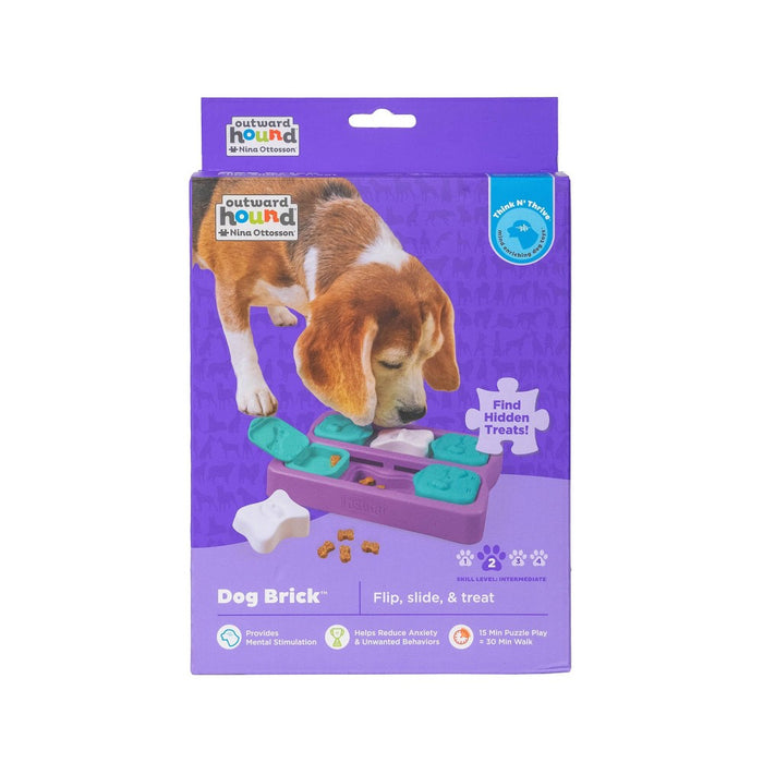 Outward Hound Brick Puzzle Interactive Dog Toy