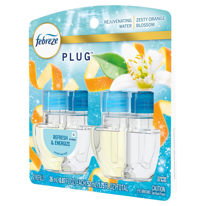 Febreze Plug Dual Refill Air Freshener Refresh & Energize - 2ct