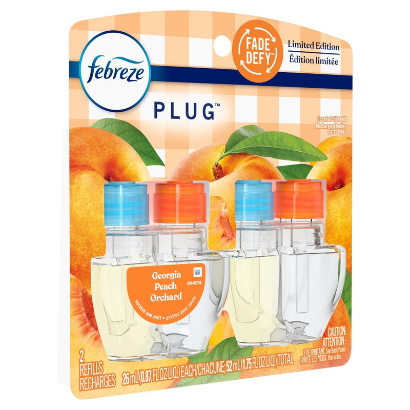 Febreze Plug Dual Refill Air Freshener Georgia Peach Orchard - 2ct