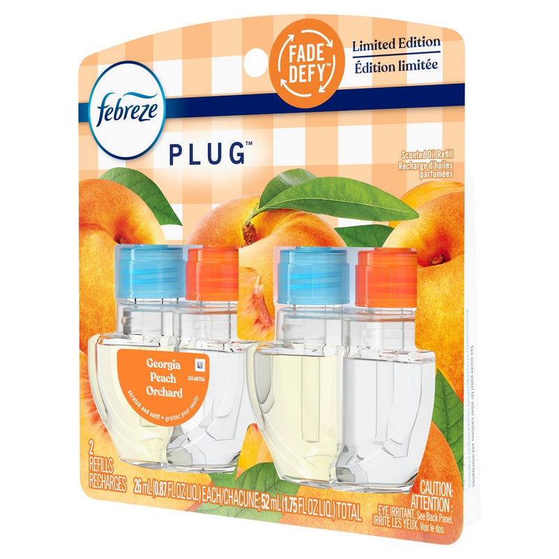 Febreze Plug Dual Refill Air Freshener Georgia Peach Orchard - 2ct