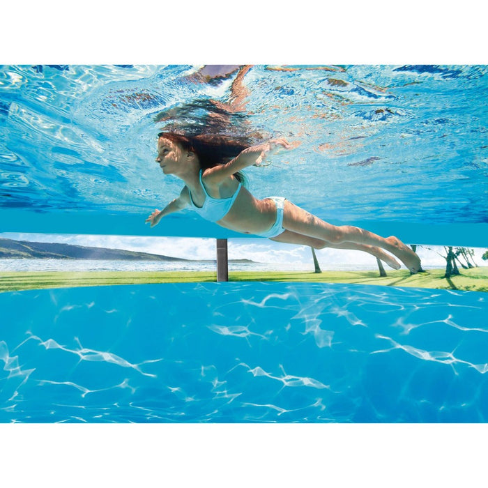 Intex 14' x 42" Clearview Prism Frame Above Ground Pool - Graywood Print (LOCAL PICKUP ONLY)