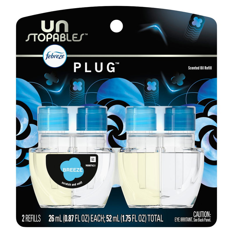 Febreze Unstopables Odor-Fighting Plug Air Freshener - Breeze - 0.87 fl oz