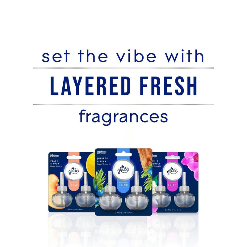 Glade PlugIns Scented Oil Air Freshener Refills White Peach & Yuzu - 3.35 fl oz/5pk