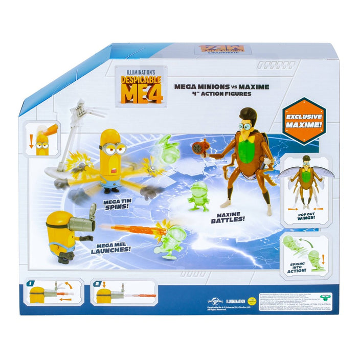 Despicable Me 4 Mega Minions vs Maxime Action Figure Set