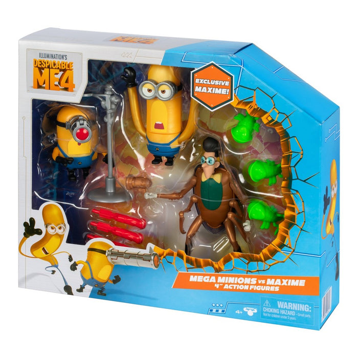 Despicable Me 4 Mega Minions vs Maxime Action Figure Set
