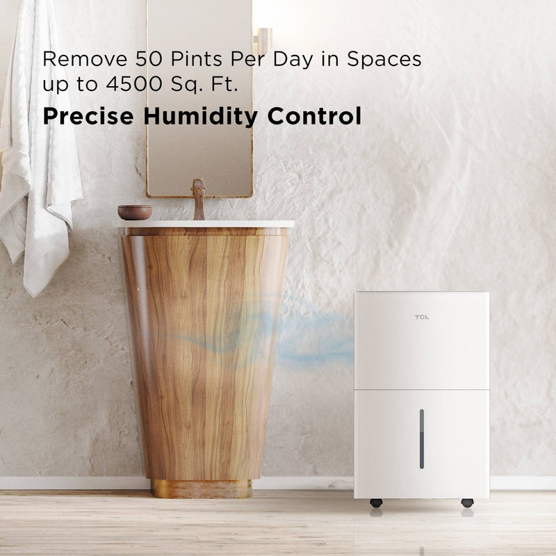 TCL 4500sqft Smart Dehumidifier Energy Star Most Efficient 2024 50 Pints Per Day (H50D44W) (LOCAL PICKUP ONLY)