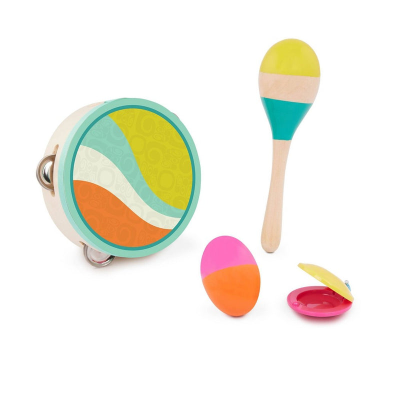 B. toys - Wooden Instrument Set - Xylophone, Tambourine, Harmonica & More