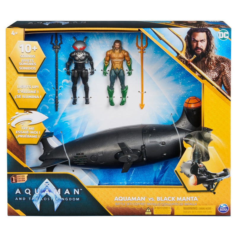 DC Comics Aquaman vs Black Manta Battle Action Figure Playset
