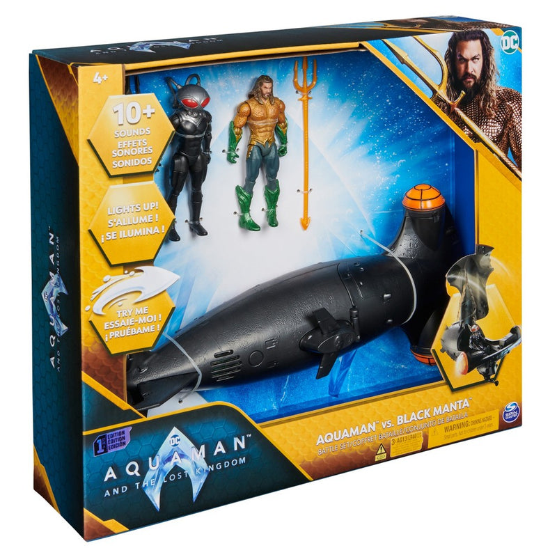 DC Comics Aquaman vs Black Manta Battle Action Figure Playset