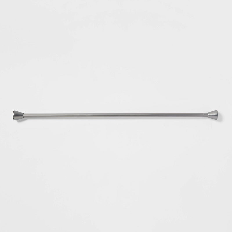 86" Tapered Finial Tension Aluminum Shower Curtain Rod - Threshold (LOCAL PICKUP ONLY)