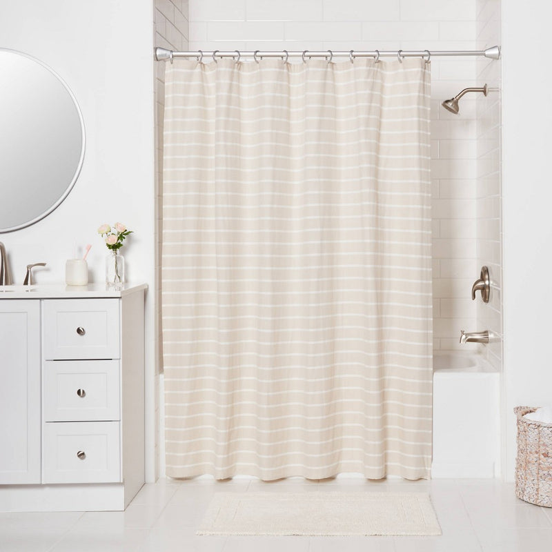 86" Tapered Finial Tension Aluminum Shower Curtain Rod - Threshold (LOCAL PICKUP ONLY)