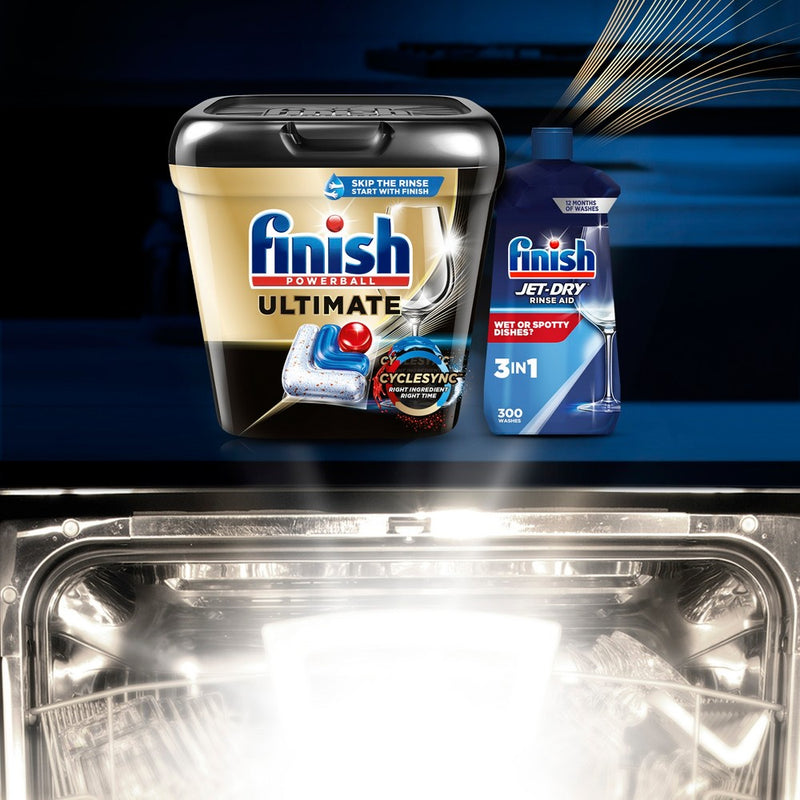 Finish Ultimate Dishwasher Detergent Tabs with CycleSync Technology - 38ct