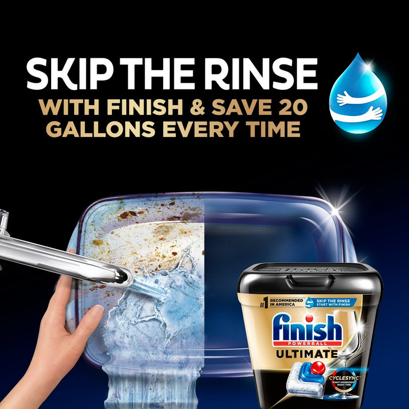Finish Ultimate Dishwasher Detergent Tabs with CycleSync Technology - 38ct