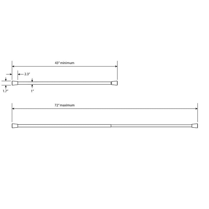 72" Rust Resistant Shower Curtain Rod White - Threshold (LOCAL PICKUP ONLY)