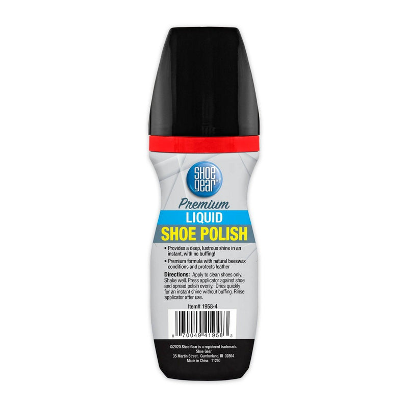 Shoe Gear Premium Liquid Polish Superior Coverage - Black 2.5oz
