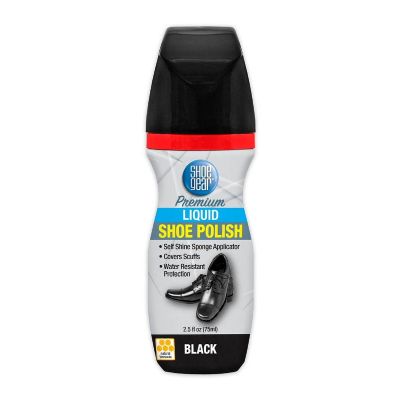 Shoe Gear Premium Liquid Polish Superior Coverage - Black 2.5oz
