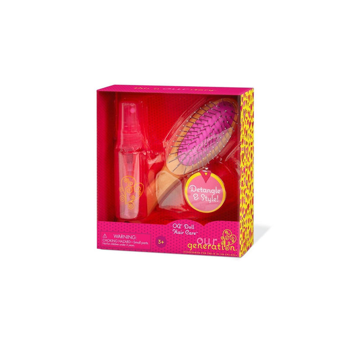 Our Generation Hairbrush & Spray Bottle Hair Care Set for 18" Dolls