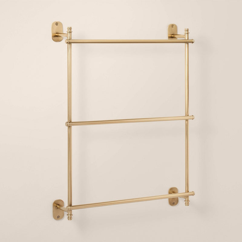 Wall-Mounted Brass Ladder Towel Rack Antique Finish - Hearth & Hand with Magnolia (LOCAL PICKUP ONLY)