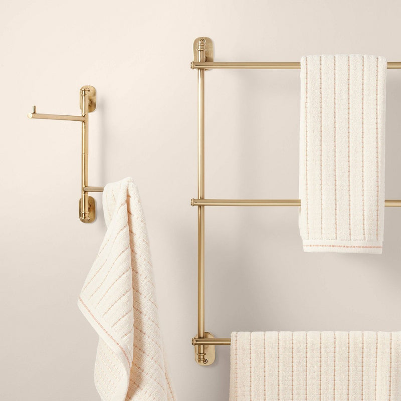 Wall-Mounted Brass Ladder Towel Rack Antique Finish - Hearth & Hand with Magnolia (LOCAL PICKUP ONLY)