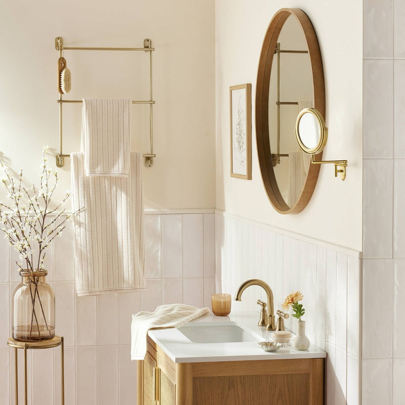 Wall-Mounted Brass Ladder Towel Rack Antique Finish - Hearth & Hand with Magnolia (LOCAL PICKUP ONLY)