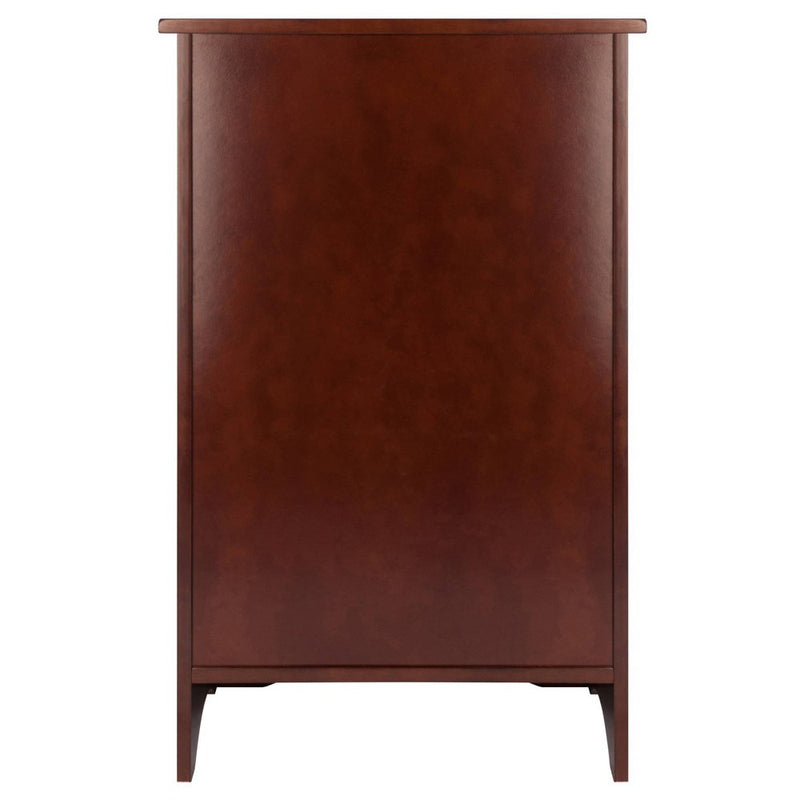 Regalia Secretary Desk Walnut - Winsome: Compact Workstation, Hutch, Storage Shelves (LOCAL PICKUP ONLY)