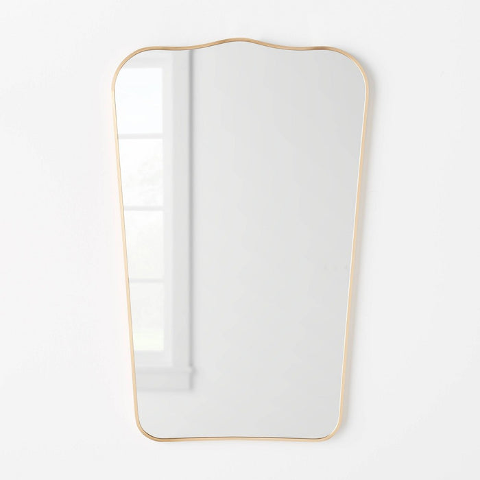 23" x 36" Metal Curved Top Mirror Gold - Threshold designed with Studio McGee (LOCAL PICKUP ONLY)