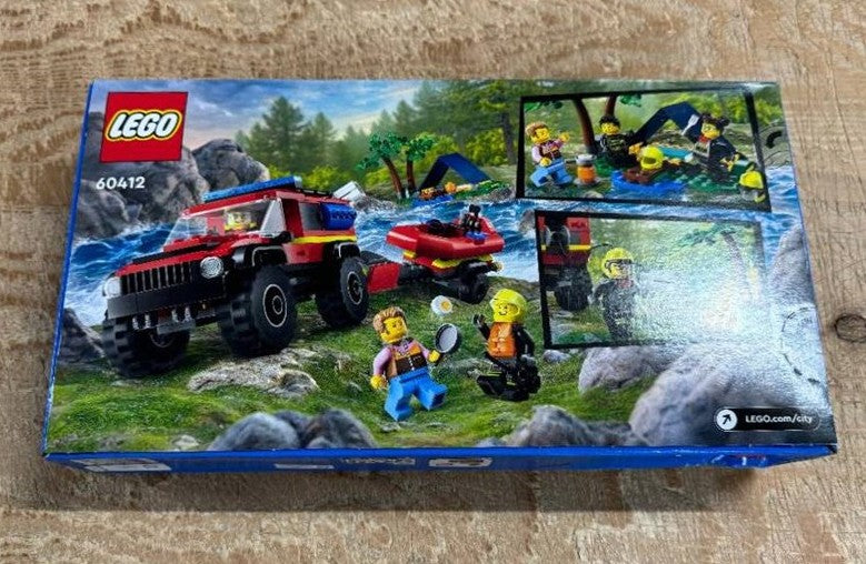 LEGO City 4x4 Fire Truck with Rescue Boat Toy 60412 SEE DETAILS