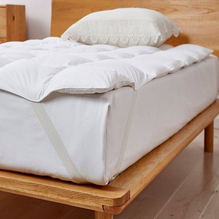 Serta King Goose Feather & Down Fiber Featherbed Mattress Topper