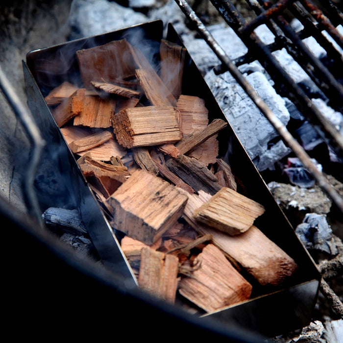 Cowboy 180 cu in Mesquite Chips: Natural Smoker Flavor for Charcoal Grill, Hickory Aroma