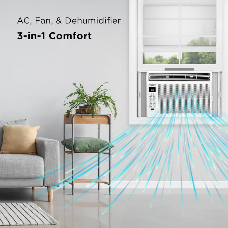 TCL 6000 BTU Window Air Conditioner Fan and Dehumidifier 250sqft Remote Control (H6W23W) (LOCAL PICKUP ONLY)