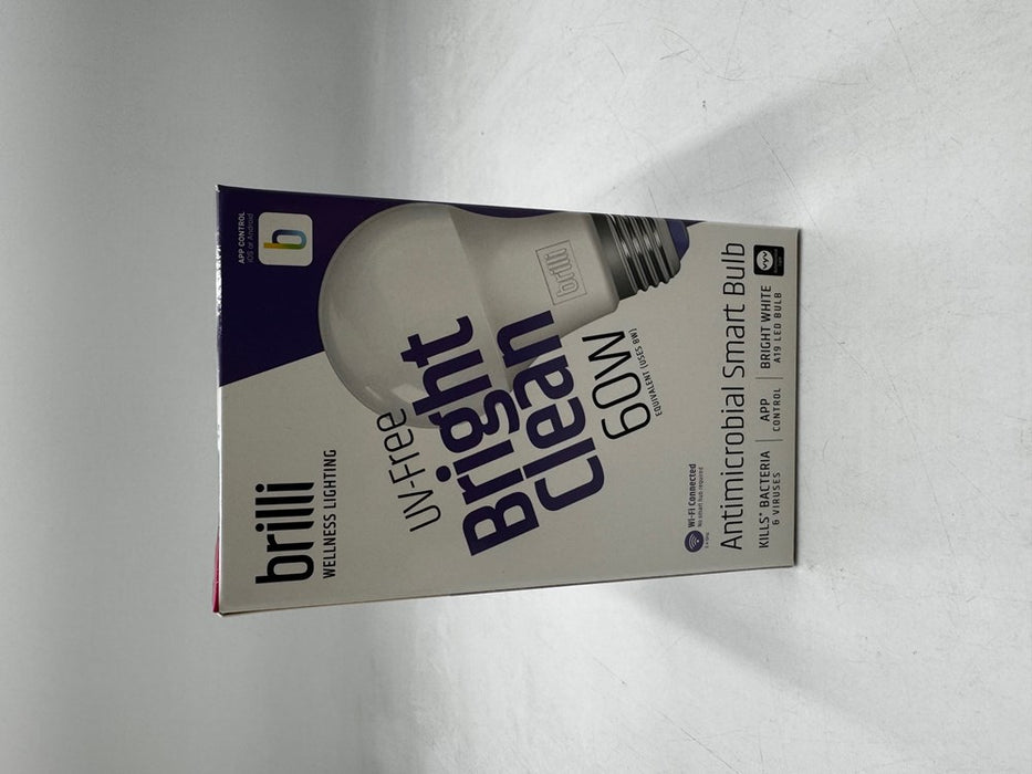 Brilli Wellness A19 60W E26 Lighting Bright Cleaning Smart LED Light Bulb