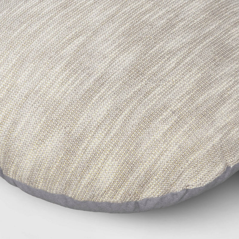 Woven Cotton Slub with Gold Lurex Round Throw Pillow Blue/Gray - Threshold: Indoor Decorative Accent for Couch or Bed
