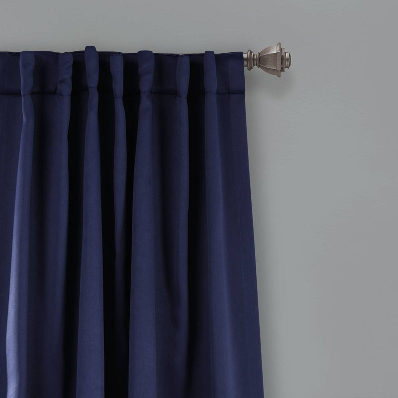 84"x52" Insulated Back Tab Blackout Window Curtain Panels Navy - Lush Decor (LOCAL PICKUP ONLY)