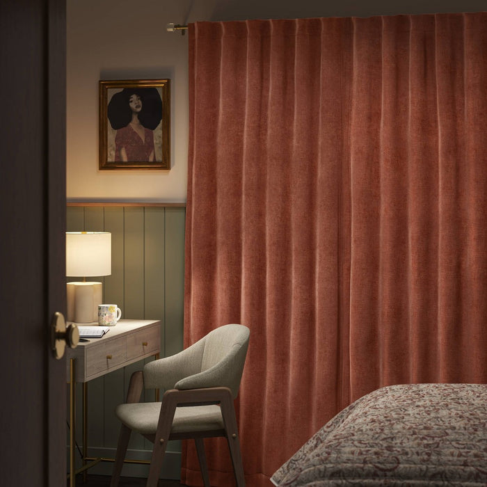 50"x63" Blackout Chenille Curtain Panel Brown - Threshold