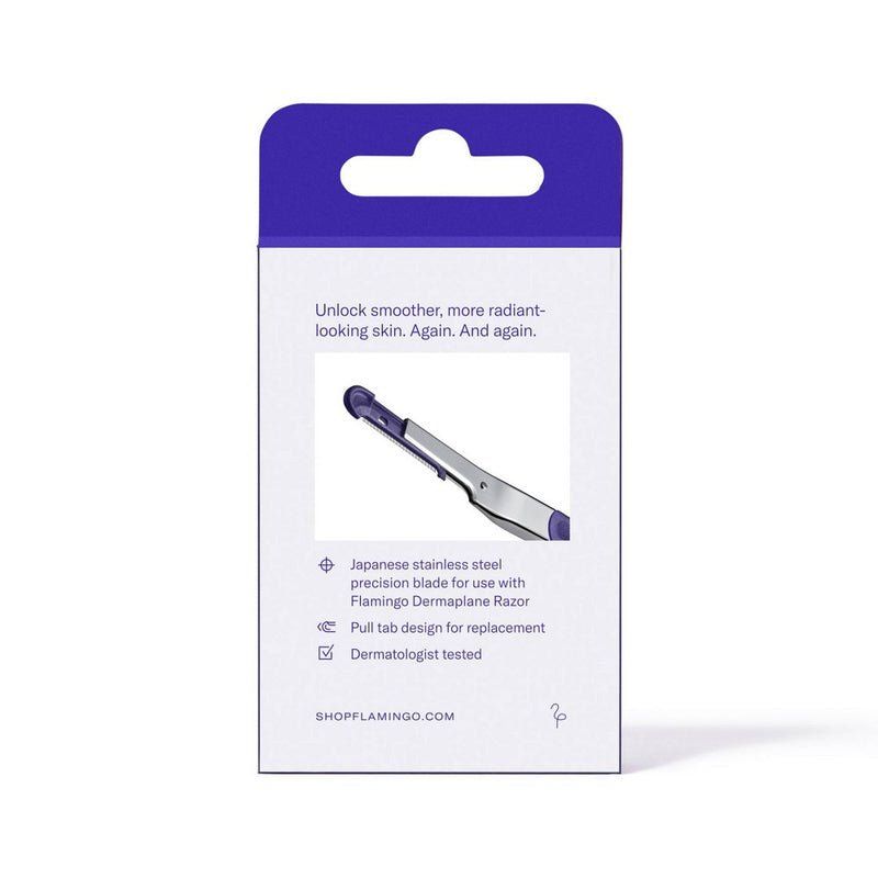 Flamingo Dermaplane Razor Refill Cartridges - Facial Razor Refills - 6ct