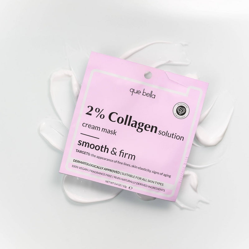 Que Bella 2% Collagen Solution Cream Face Mask - 0.4oz