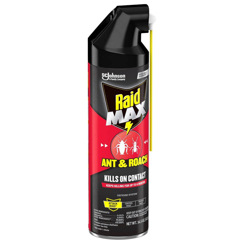 Raid Max Ant and Roach Pesticide - 14.5oz