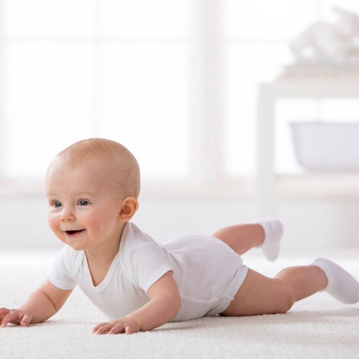 Gerber Baby 6pk Wiggle-Proof Socks - White 3-6M