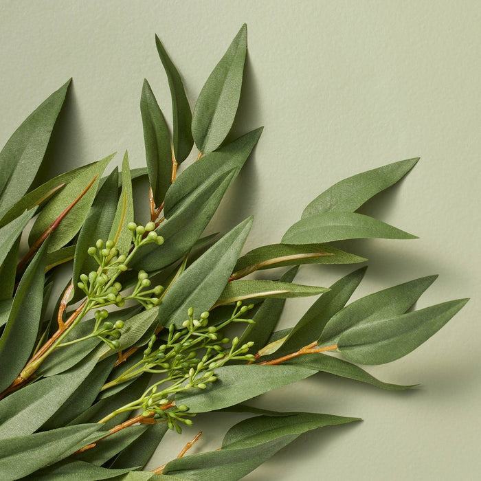 25" Faux Seeded Willow Leaf Stems Bundle - Hearth & Hand with Magnolia: Indoor Artificial Floral Decor
